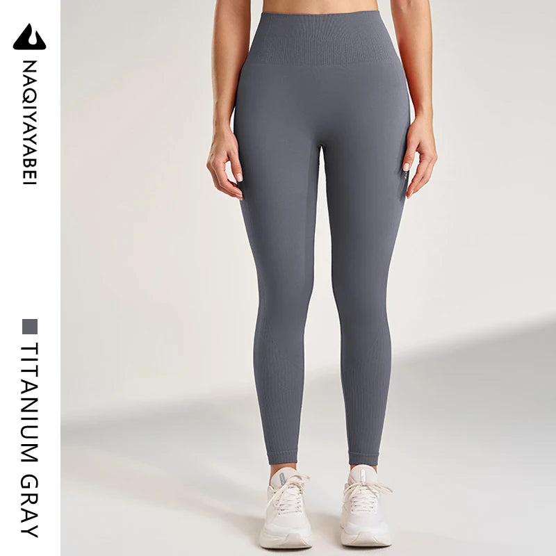 Yoga base pants women's fitness running high waist hip pants running sports fitness fast dry breathable sports pants