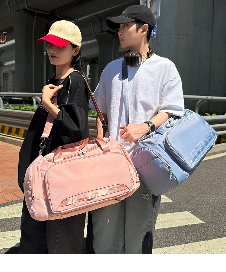 Fitness Gym Bag with Shoes Pocket Yoga Sports Outdoor Travel Business Trip Handbag Dry Wet Short Distance Luggage Shoulder Bags