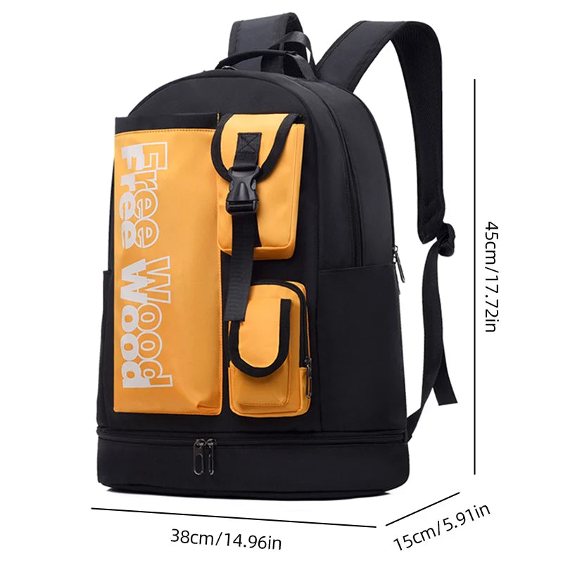 Unisex Tennis Backpack Multifunctional Badminton Racket Bags Large Capacity Sports Bagpack with Shoes Pocket Hold 1-3 Rackets