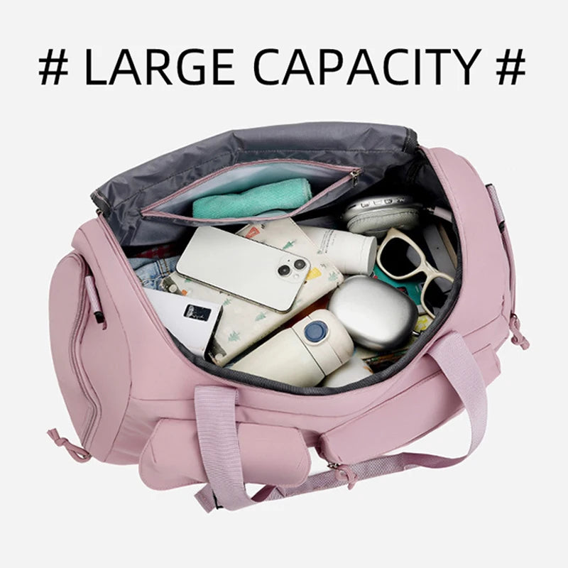 Fitness Bag Gym Sports Dry Wet Handbag with Shoes Compartment Large Shoulder Portable Luggage Bag Travel Storage Crossbody Bag