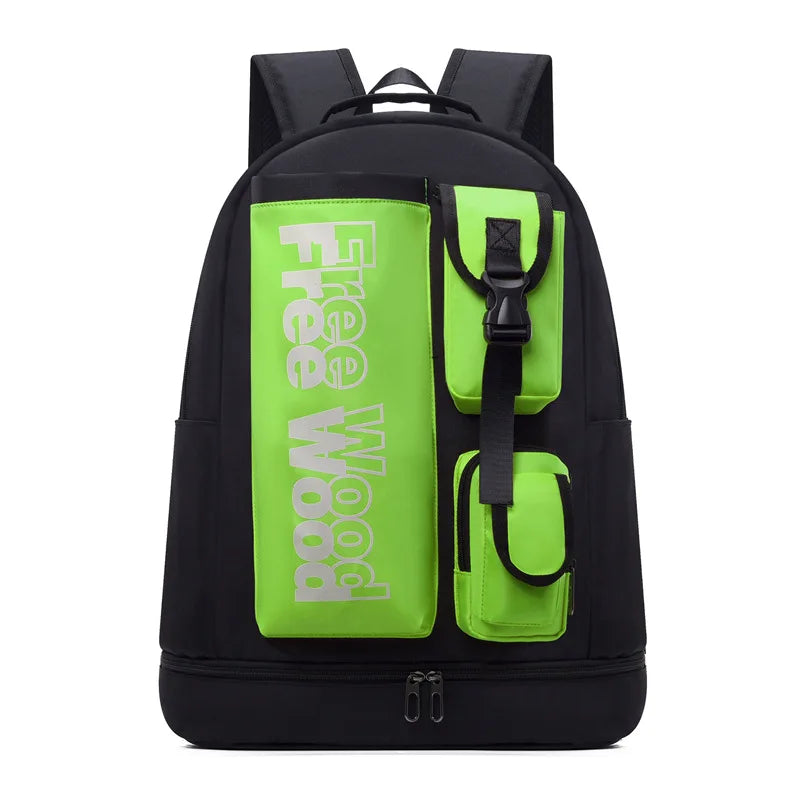 Unisex Tennis Backpack Multifunctional Badminton Racket Bags Large Capacity Sports Bagpack with Shoes Pocket Hold 1-3 Rackets