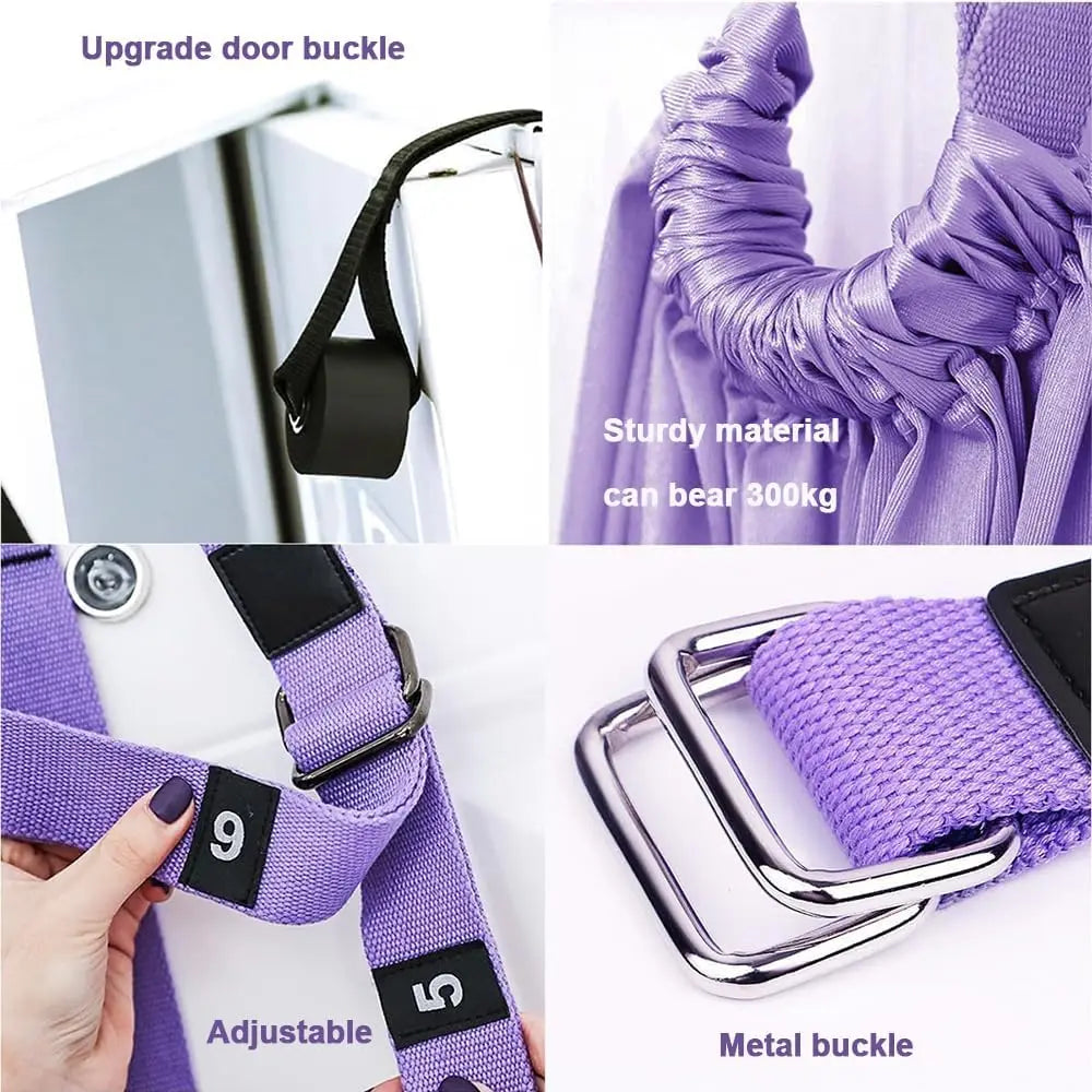 Leg Stretcher Strap, Stretching Equipment with Door Anchor Flexibility Trainer Backbend Assist for Dance Aerial Yoga Ballet Leg