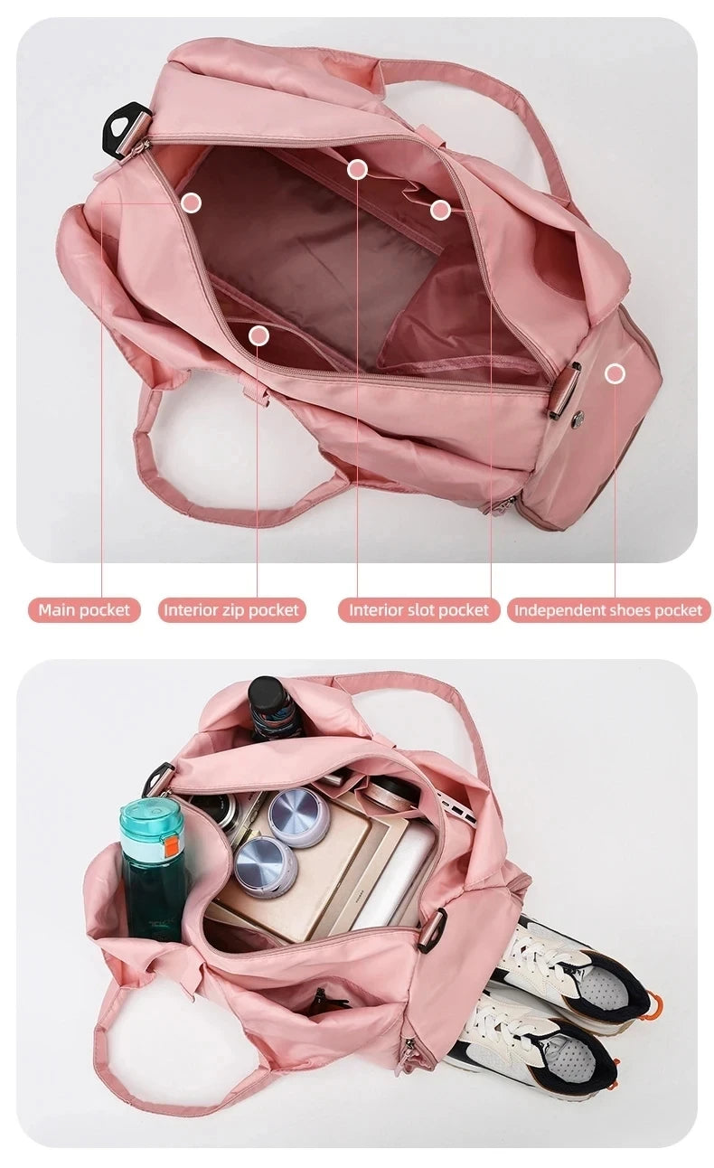New yoga bag, women's sports and fitness bag, hand luggage bag, durable large capacity storage travel bag