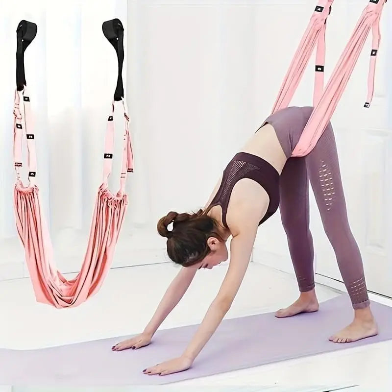 Leg Stretcher Strap, Stretching Equipment with Door Anchor Flexibility Trainer Backbend Assist for Dance Aerial Yoga Ballet Leg