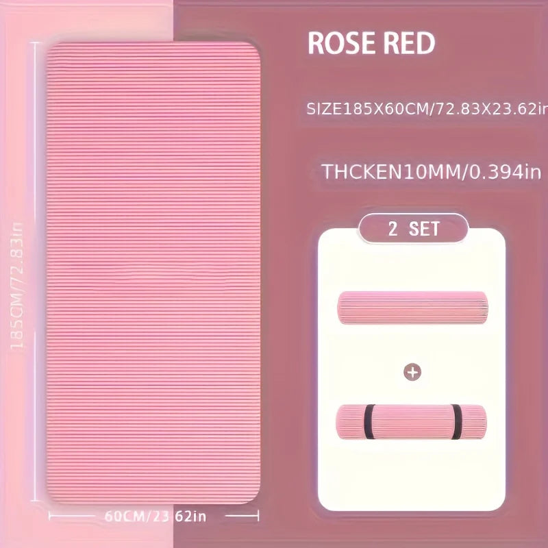 10/15MM Thick NBR Yoga Mats Anti-slip Sport Fitness Mat Blanket For Exercise Yoga And Pilates Gymnastics Mat Fitness Equipment