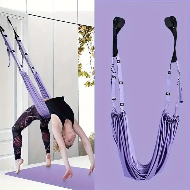 Leg Stretcher Strap, Stretching Equipment with Door Anchor Flexibility Trainer Backbend Assist for Dance Aerial Yoga Ballet Leg