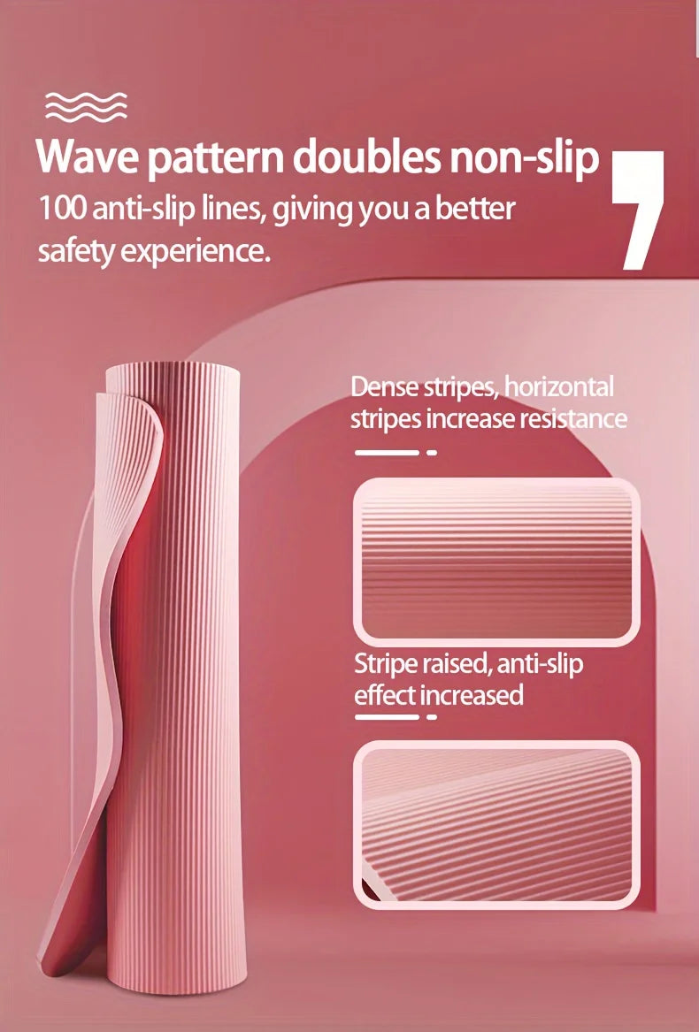 10/15MM Thick NBR Yoga Mats Anti-slip Sport Fitness Mat Blanket For Exercise Yoga And Pilates Gymnastics Mat Fitness Equipment