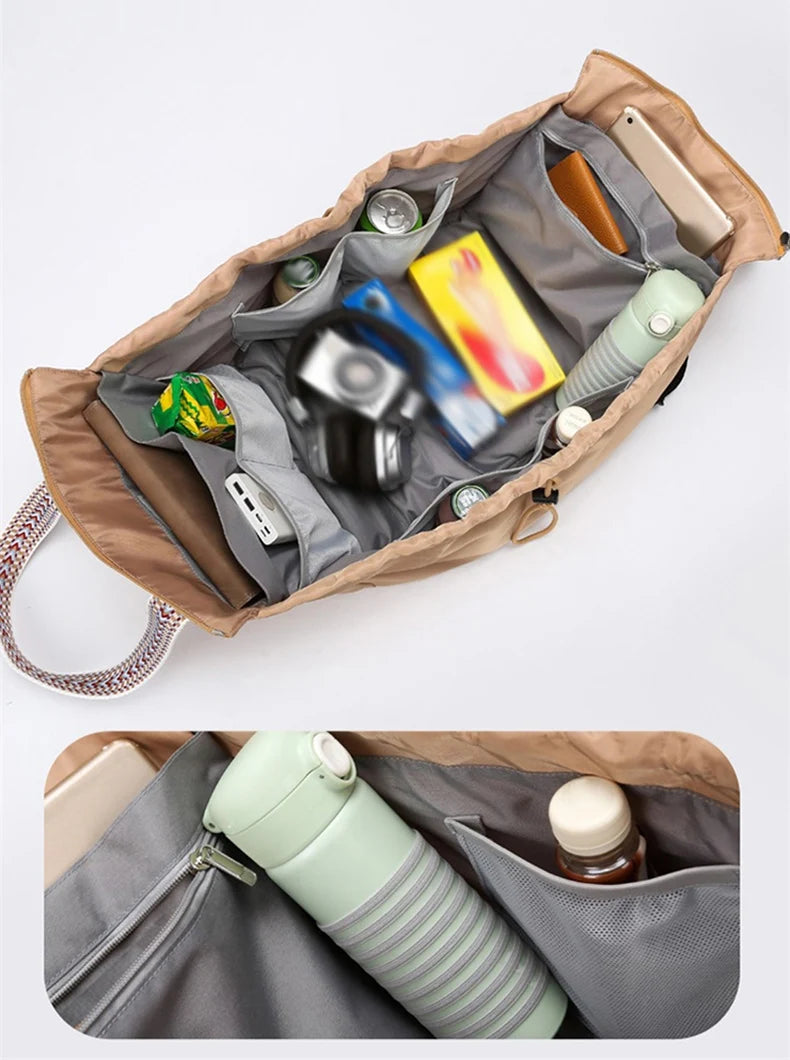 Sports Gym Yoga Backpack Travel Cradle Duffel Bag Outdoor Camping Shopping Storage Handbag Large Multiple Compartments Mummy Bag