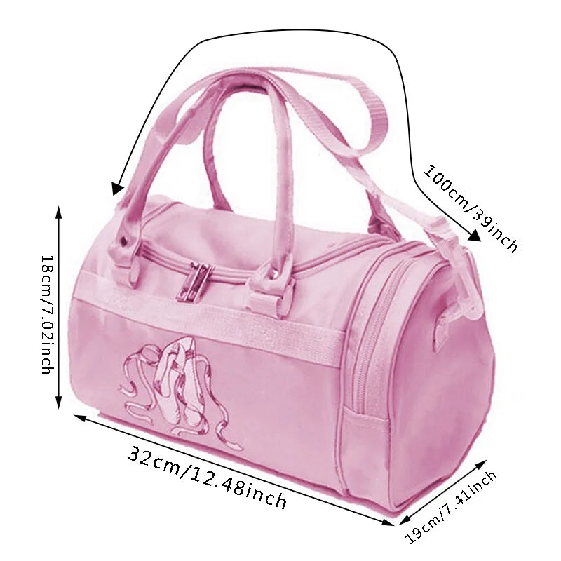 New Ballet Dance Bags Pink Girls Sports Dance Kids Backpack Baby Barrels Package Bag Costume Clothes Shoes Dress Handbag