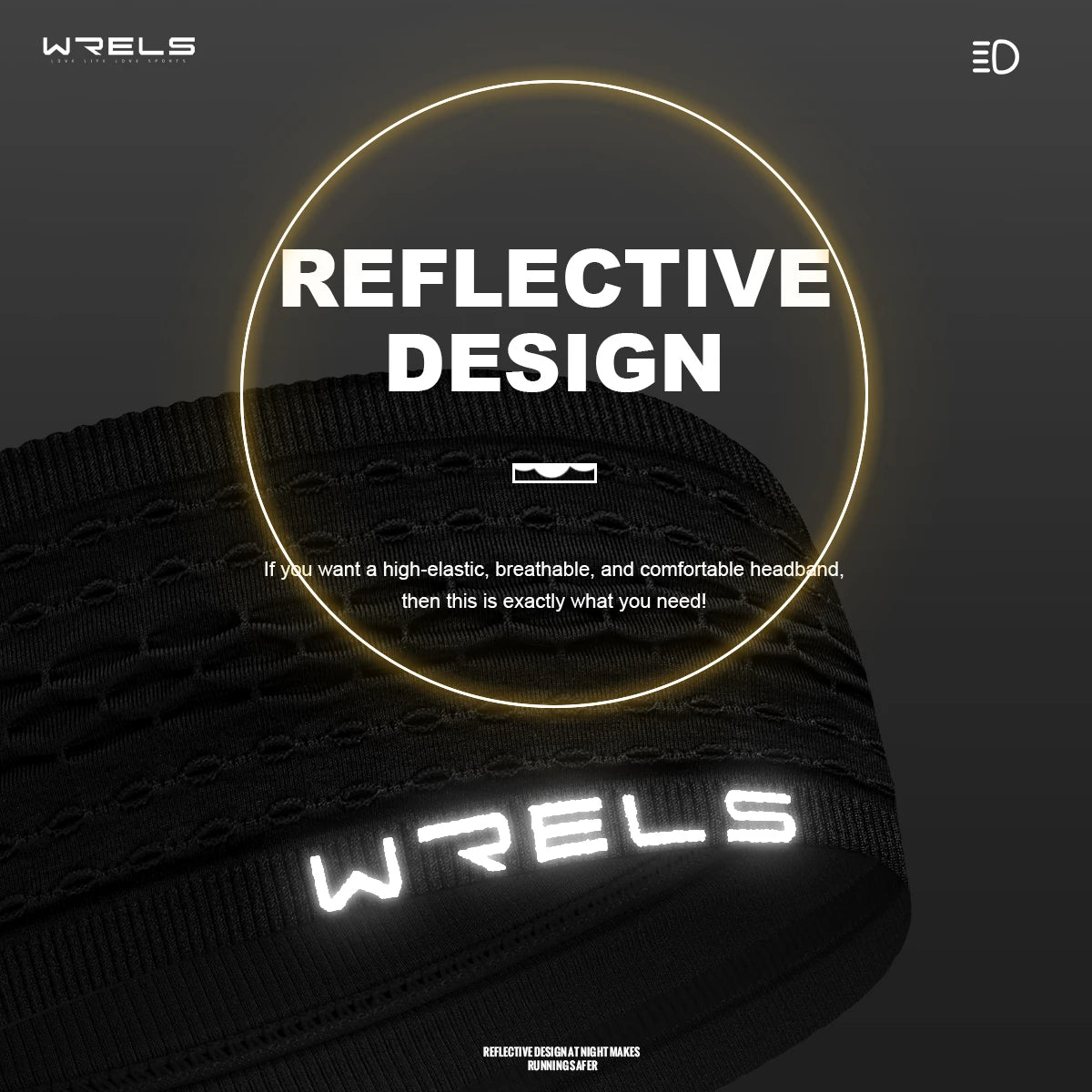 1pc Sport Headbands for Men Women Non-Slip Moisture Wicking Workout Sweatband Fitness Running Cycling Football Yoga Hairband