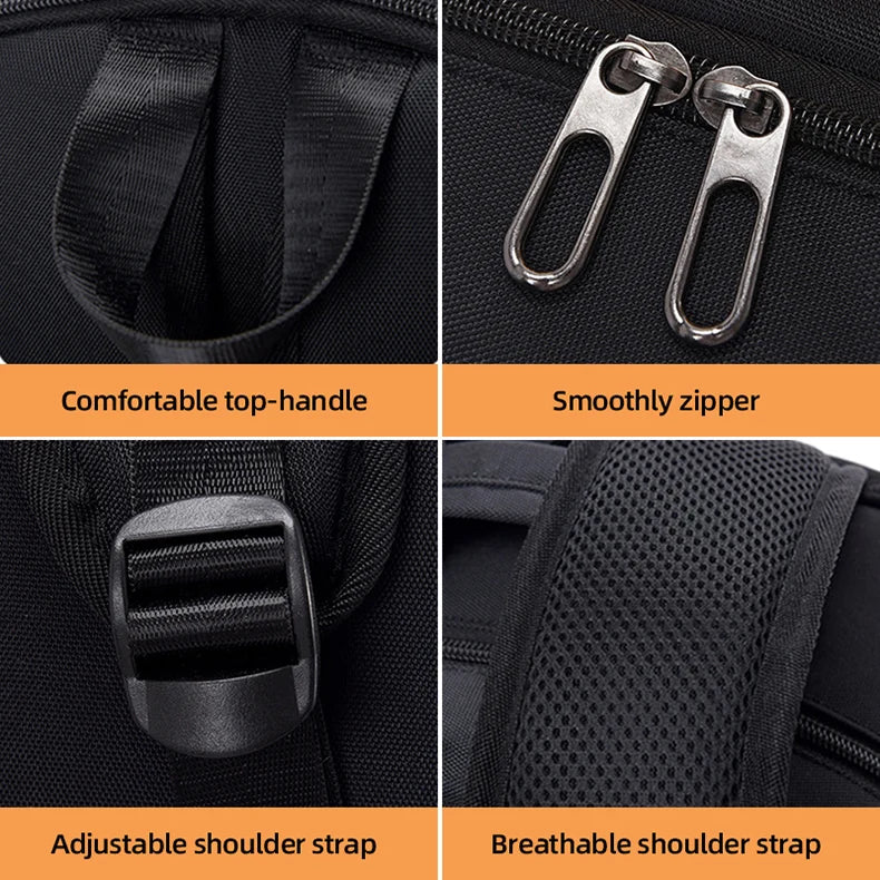 Unisex Tennis Backpack Multifunctional Badminton Racket Bags Large Capacity Sports Bagpack with Shoes Pocket Hold 1-3 Rackets