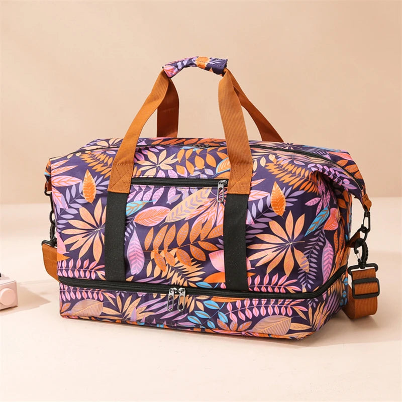 Travel Gym Bag Luggage Portable Fitness Shoulder Crossbody Handbags For Women Men  Outdoor Duffel Carry On Weekender Yoga Bag