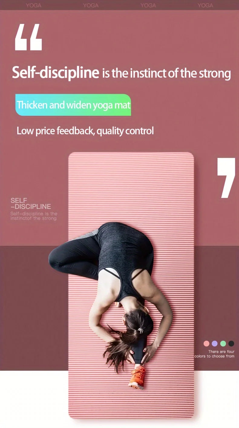 10/15MM Thick NBR Yoga Mats Anti-slip Sport Fitness Mat Blanket For Exercise Yoga And Pilates Gymnastics Mat Fitness Equipment