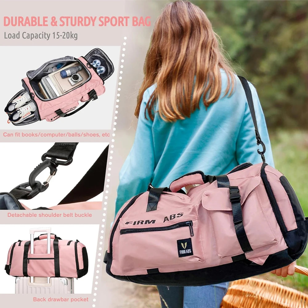 1Pcs Gym Bag for Men Women with Shoe & Laptop Compartment, Sports Travel Duffel Bag Backpack for Airplane & Workout, Travel Bag