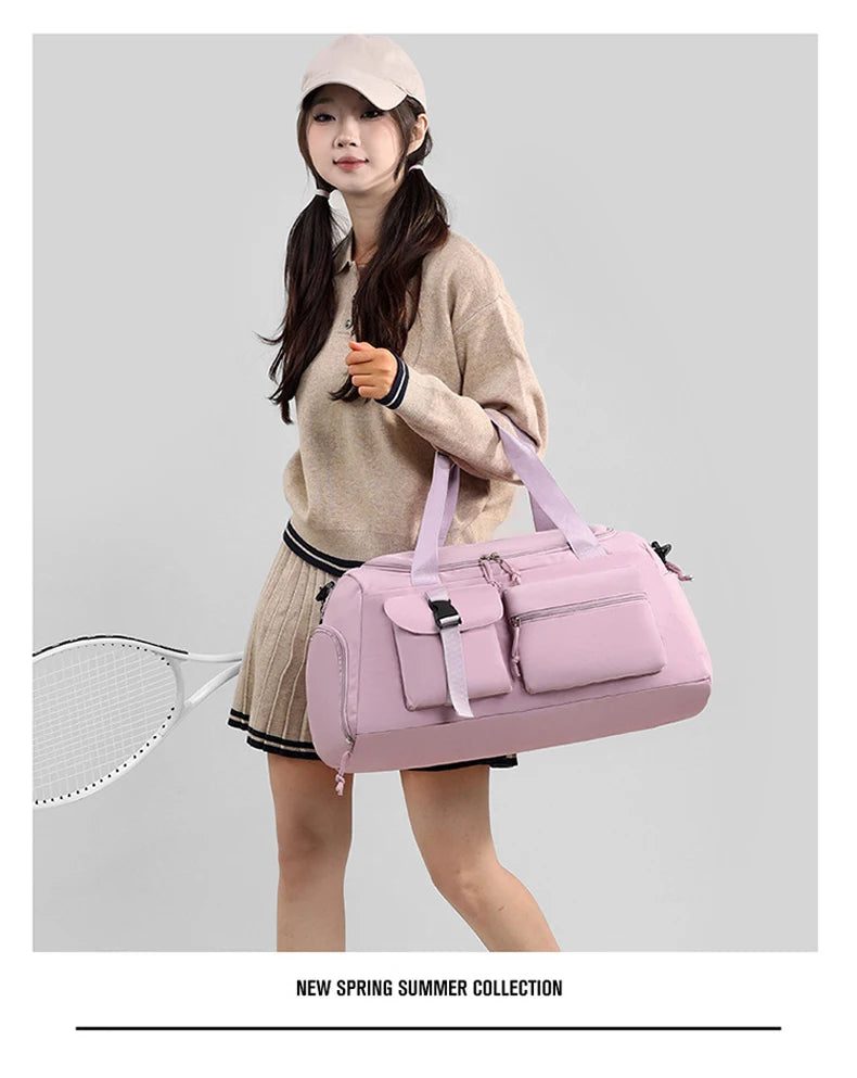 Fitness Bag Gym Sports Dry Wet Handbag with Shoes Compartment Large Shoulder Portable Luggage Bag Travel Storage Crossbody Bag