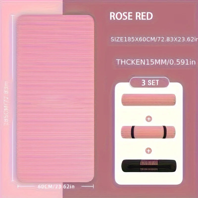 10/15MM Thick NBR Yoga Mats Anti-slip Sport Fitness Mat Blanket For Exercise Yoga And Pilates Gymnastics Mat Fitness Equipment