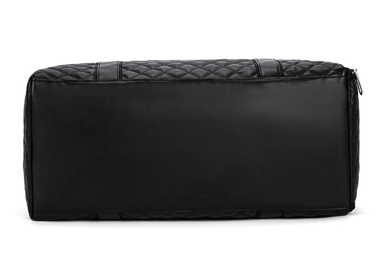 Duffle Tote Gym Fitness Bags for Woman PU Leather Handbag Travel Luggage Shoulder Sports Shoes Pocket Weekend Crossbody Bags