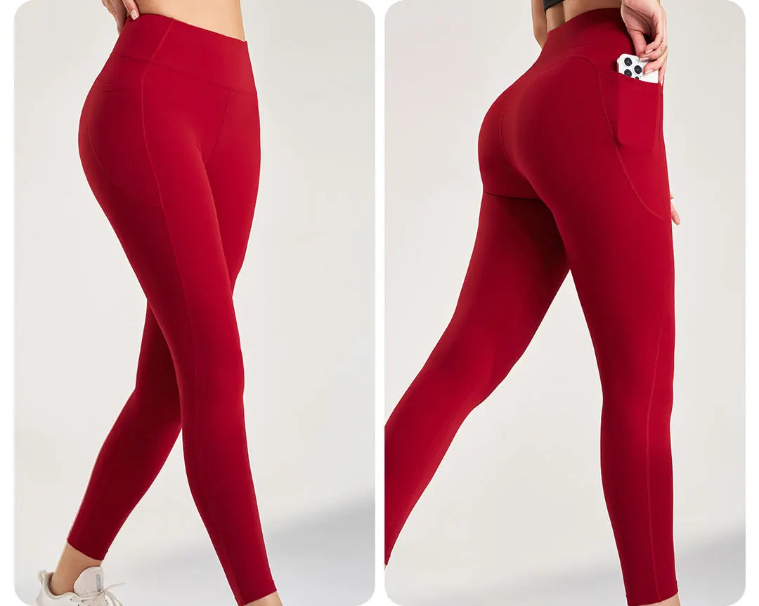 Women's High-Waisted Yoga Leggings Quick Dry  Soft Breathable Pants for Gym Running Pilates-Solid