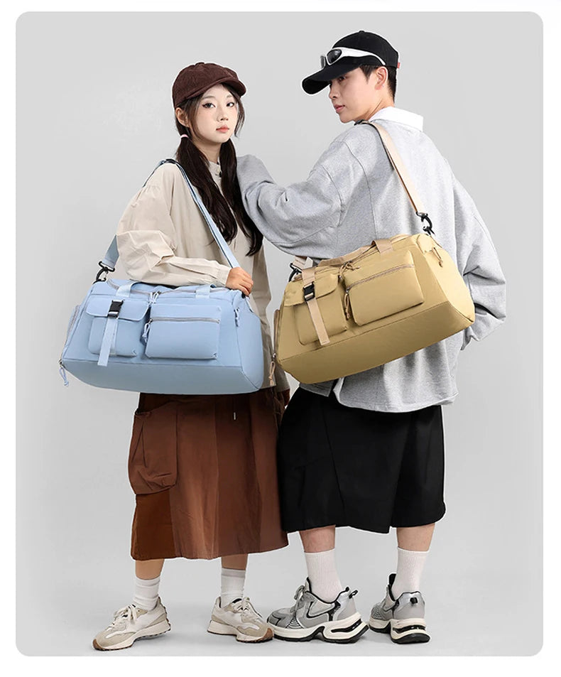 Fitness Bag Gym Sports Dry Wet Handbag with Shoes Compartment Large Shoulder Portable Luggage Bag Travel Storage Crossbody Bag