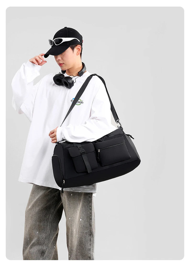 Fitness Bag Gym Sports Dry Wet Handbag with Shoes Compartment Large Shoulder Portable Luggage Bag Travel Storage Crossbody Bag