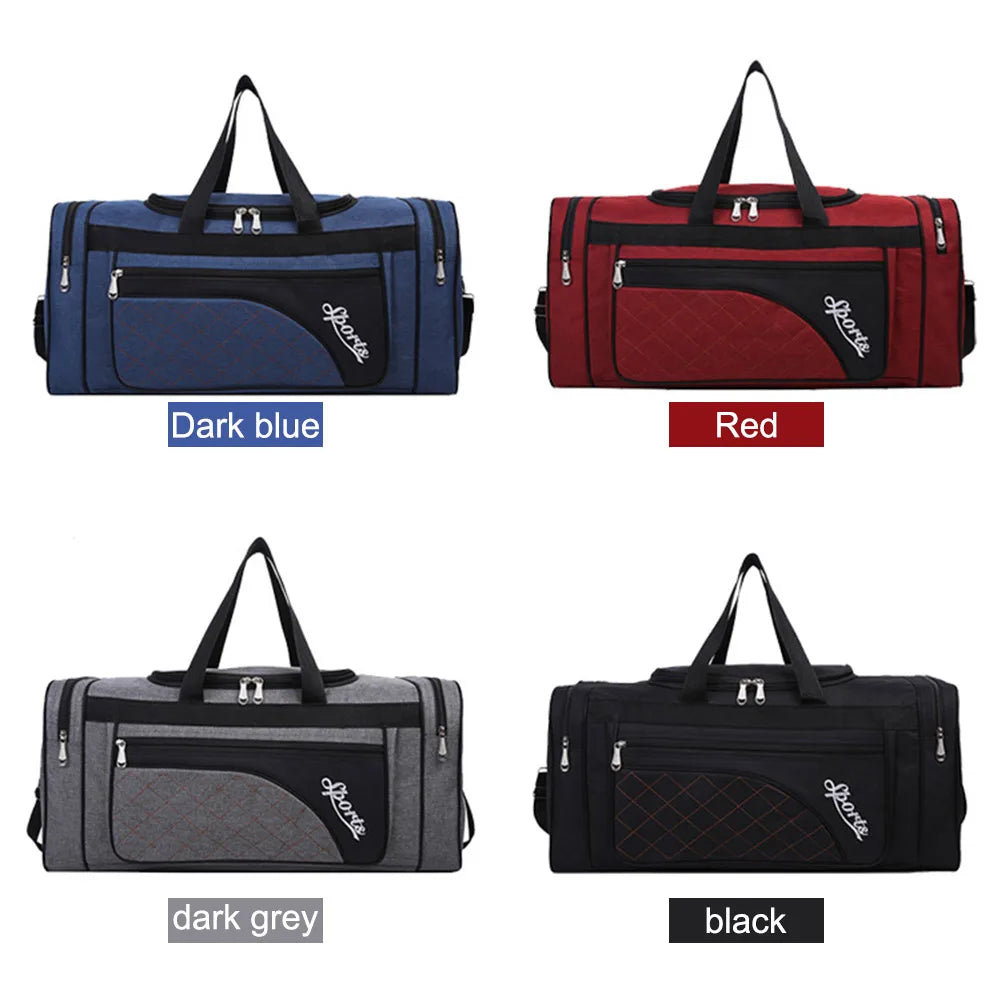 Oxford Dry Wet Separation Bags Large Capacity Portable Gym Bags Multifunctional Wear-resistant Side Zippers for Travel Swimming