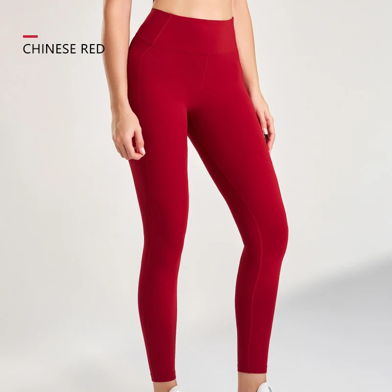 Women's High-Waisted Yoga Leggings Quick Dry  Soft Breathable Pants for Gym Running Pilates-Solid