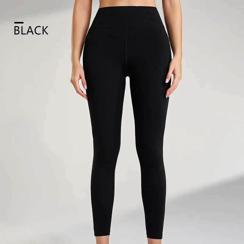 Women's High-Waisted Yoga Leggings Quick Dry  Soft Breathable Pants for Gym Running Pilates-Solid