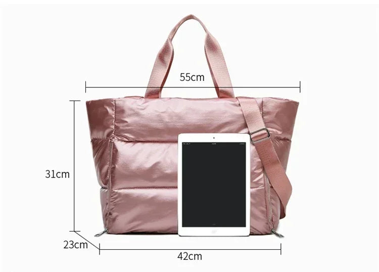 Women Gym Bags Waterproof Sports Swimming Yoga Mat Pink Weekend Travel Duffle Bags for Women Sport Fitness Shoulder Handbag
