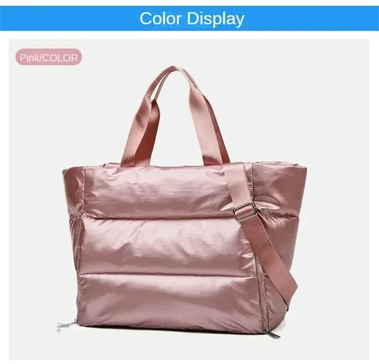 Women Gym Bags Waterproof Sports Swimming Yoga Mat Pink Weekend Travel Duffle Bags for Women Sport Fitness Shoulder Handbag