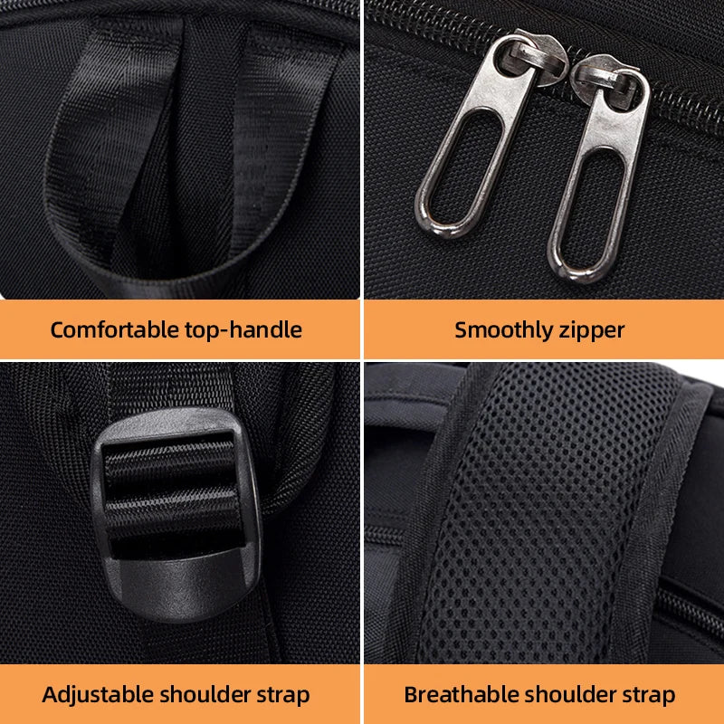 Unisex Tennis Backpack Multifunctional Badminton Racket Bags Large Capacity Sports Bagpack with Shoes Pocket Hold 1-3 Rackets