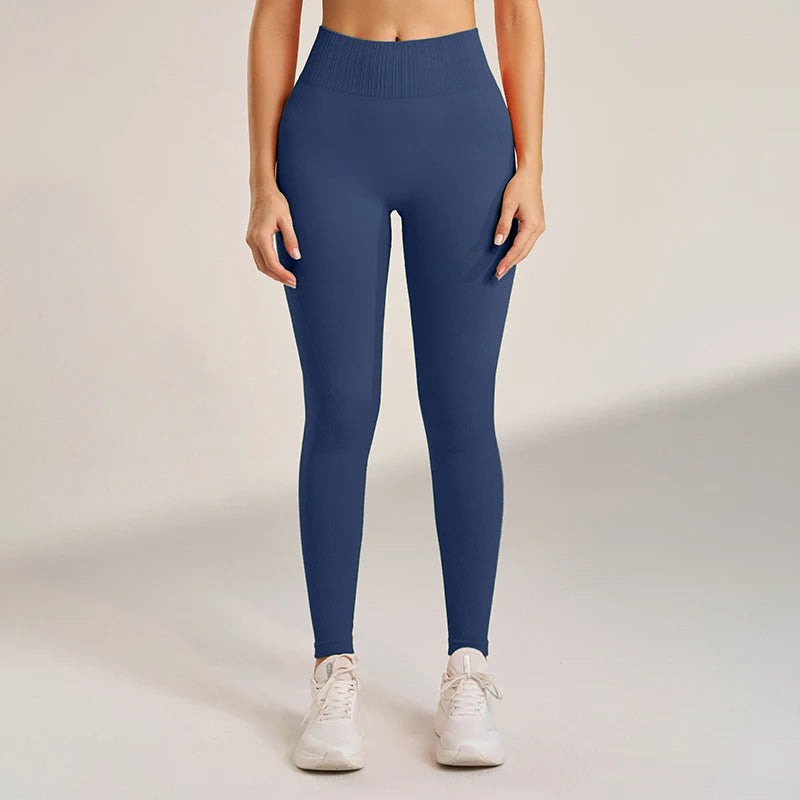 Yoga Pants Lightweight Four-Way Stretch Solid Athleisure Leggings High Waist Plus Size Gym Tight Pants